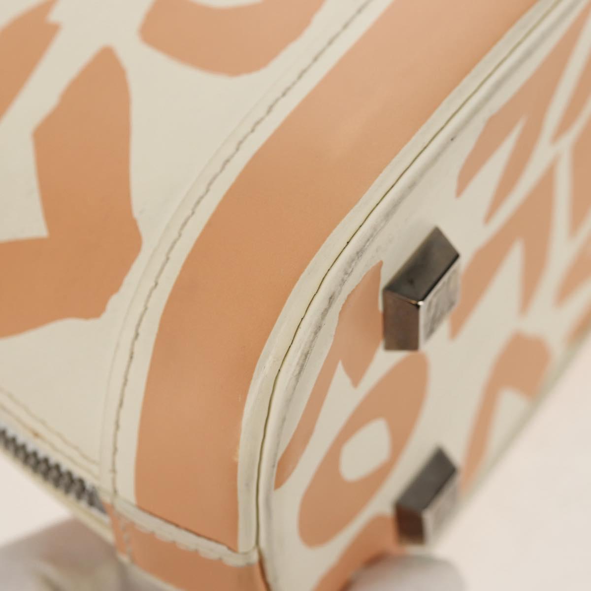 LOUIS VUITTON Monogram Graffiti Alma MM Hand Bag White M92180 LV Auth ep12131V