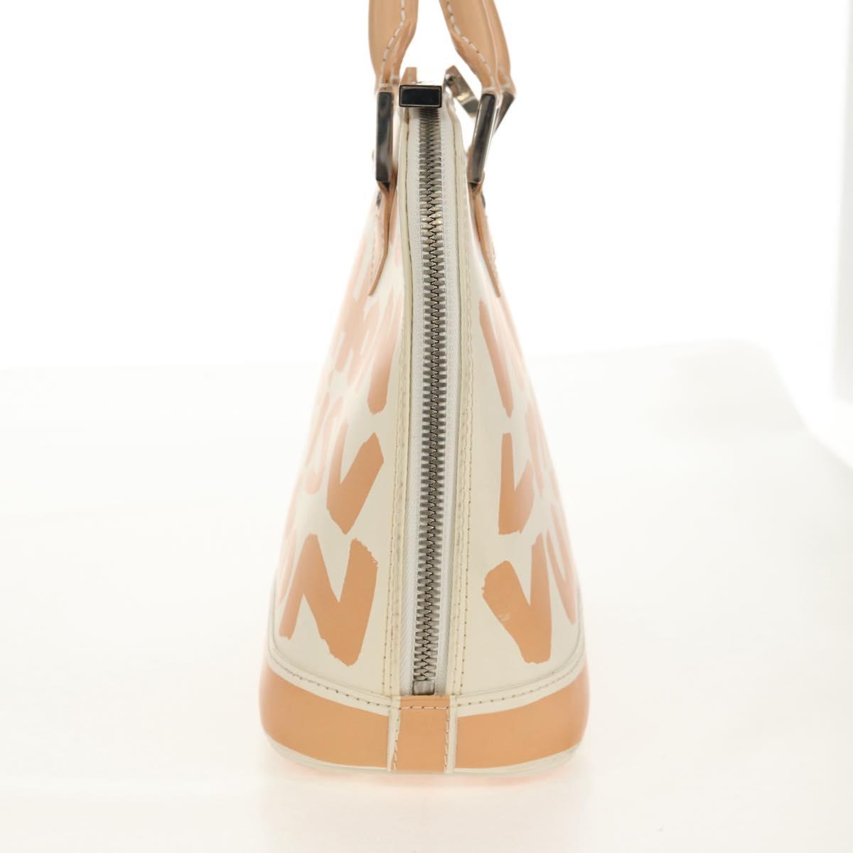 LOUIS VUITTON Monogram Graffiti Alma MM Hand Bag White M92180 LV Auth ep12131V