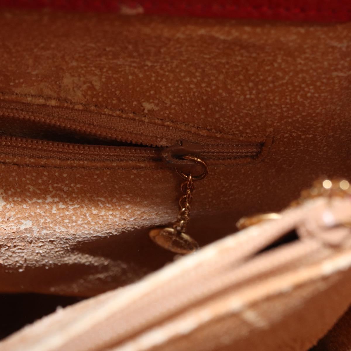 GUCCI Bamboo Hand Bag Leather Red Gold 002 0260 2615 Auth ep12137