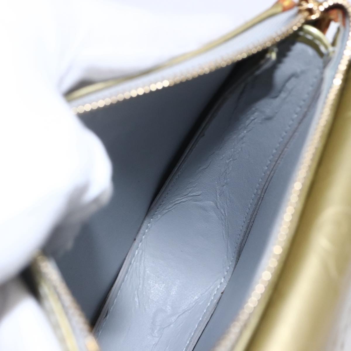 LOUIS VUITTON Monogram Vernis Motto Accessory Pouch Gris M91030 LV Auth ep12143