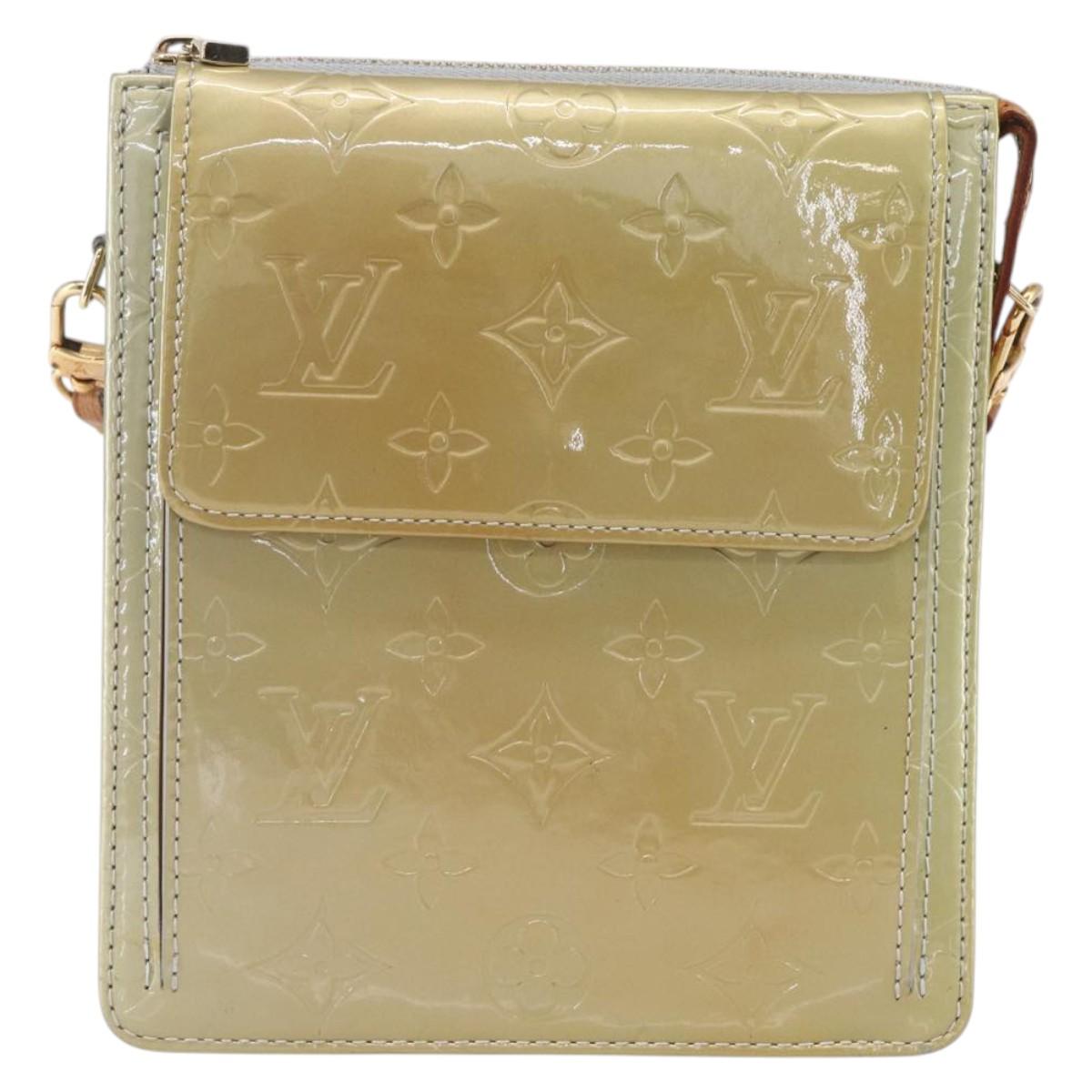 LOUIS VUITTON Monogram Vernis Motto Accessory Pouch Gris M91030 LV Auth ep12143
