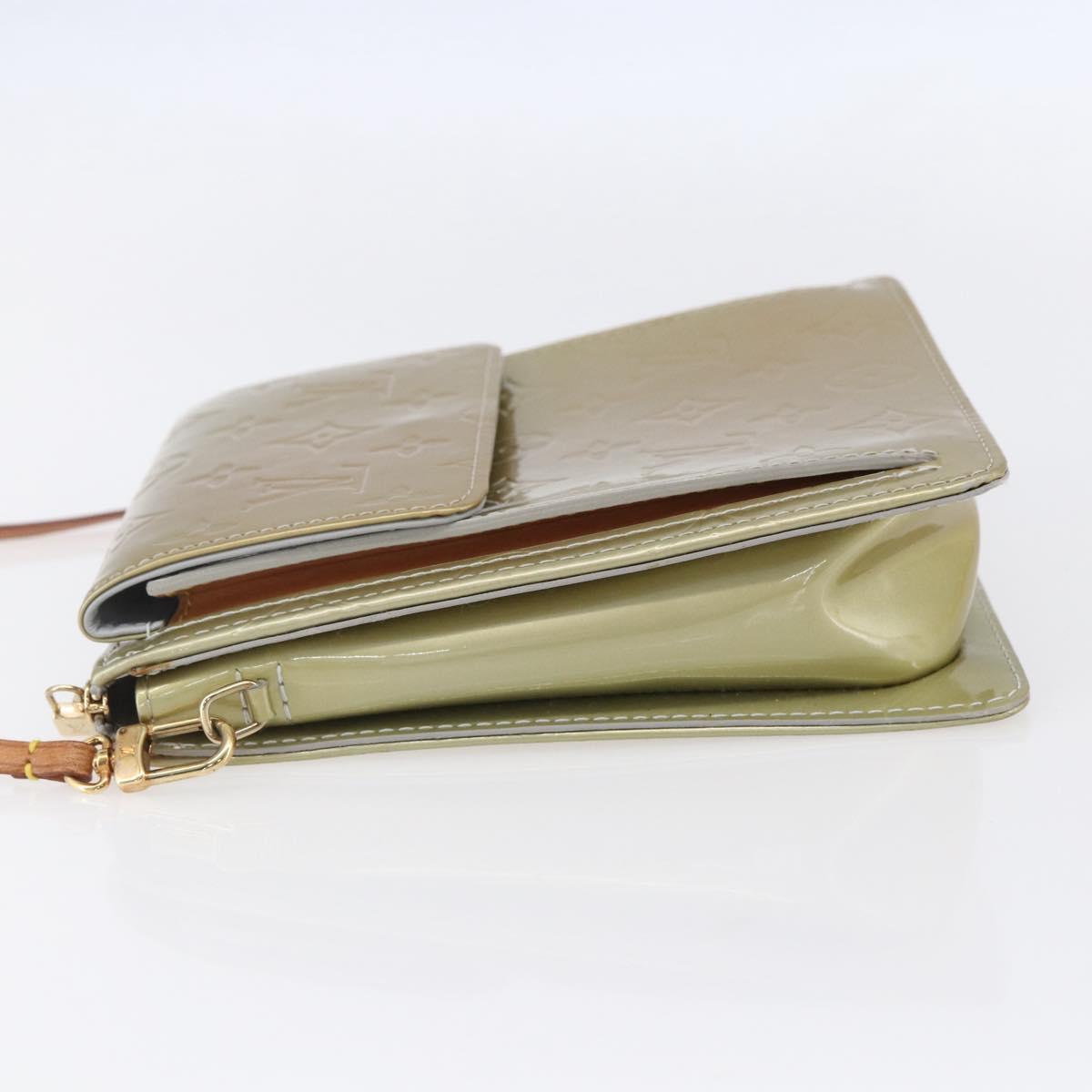 LOUIS VUITTON Monogram Vernis Motto Accessory Pouch Gris M91030 LV Auth ep12143