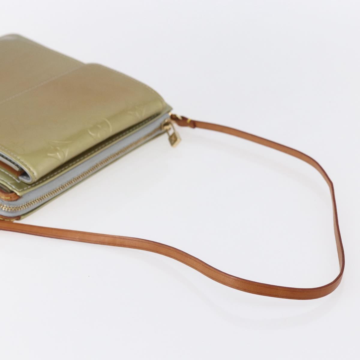 LOUIS VUITTON Monogram Vernis Motto Accessory Pouch Gris M91030 LV Auth ep12143