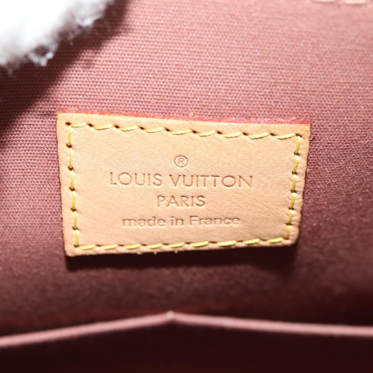 LOUIS VUITTON Monogram Vernis Alma PM Hand Bag Beige Poodle M91751 Auth ep12145A