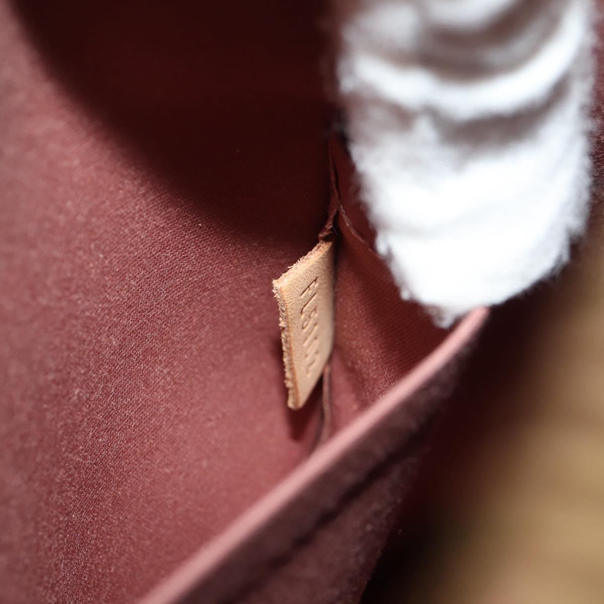 LOUIS VUITTON Monogram Vernis Alma PM Hand Bag Beige Poodle M91751 Auth ep12145A