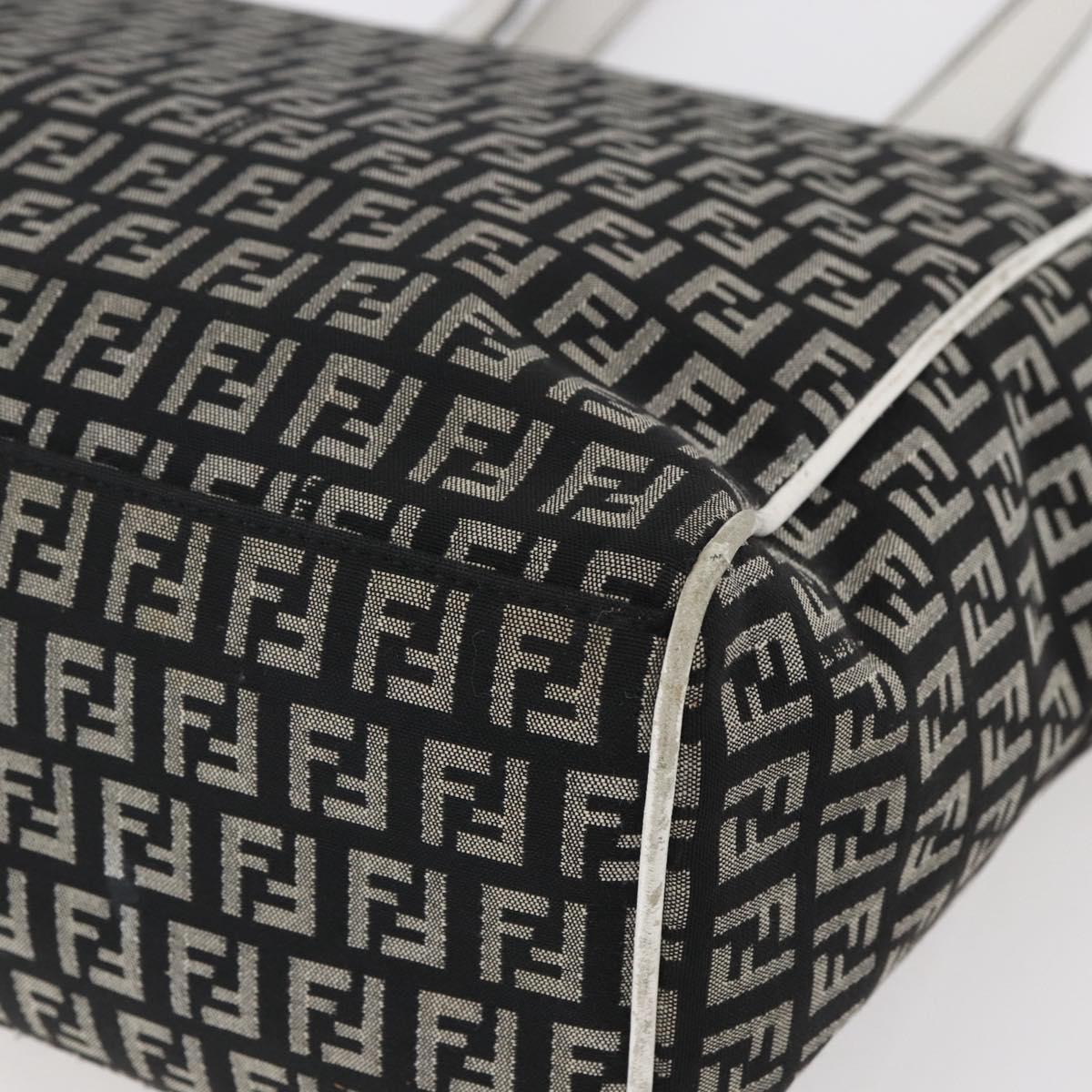 FENDI Zucchino Canvas Tote Bag Black Auth ep12149