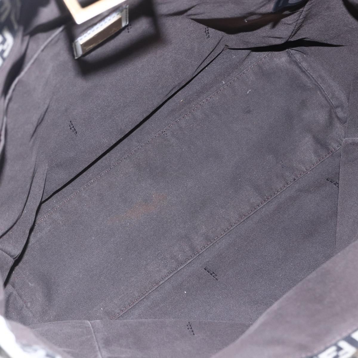 FENDI Zucchino Canvas Tote Bag Black Auth ep12149