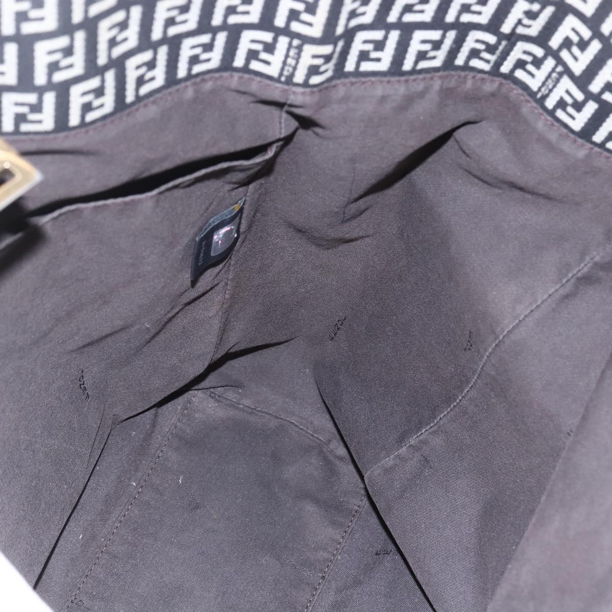 FENDI Zucchino Canvas Tote Bag Black Auth ep12149