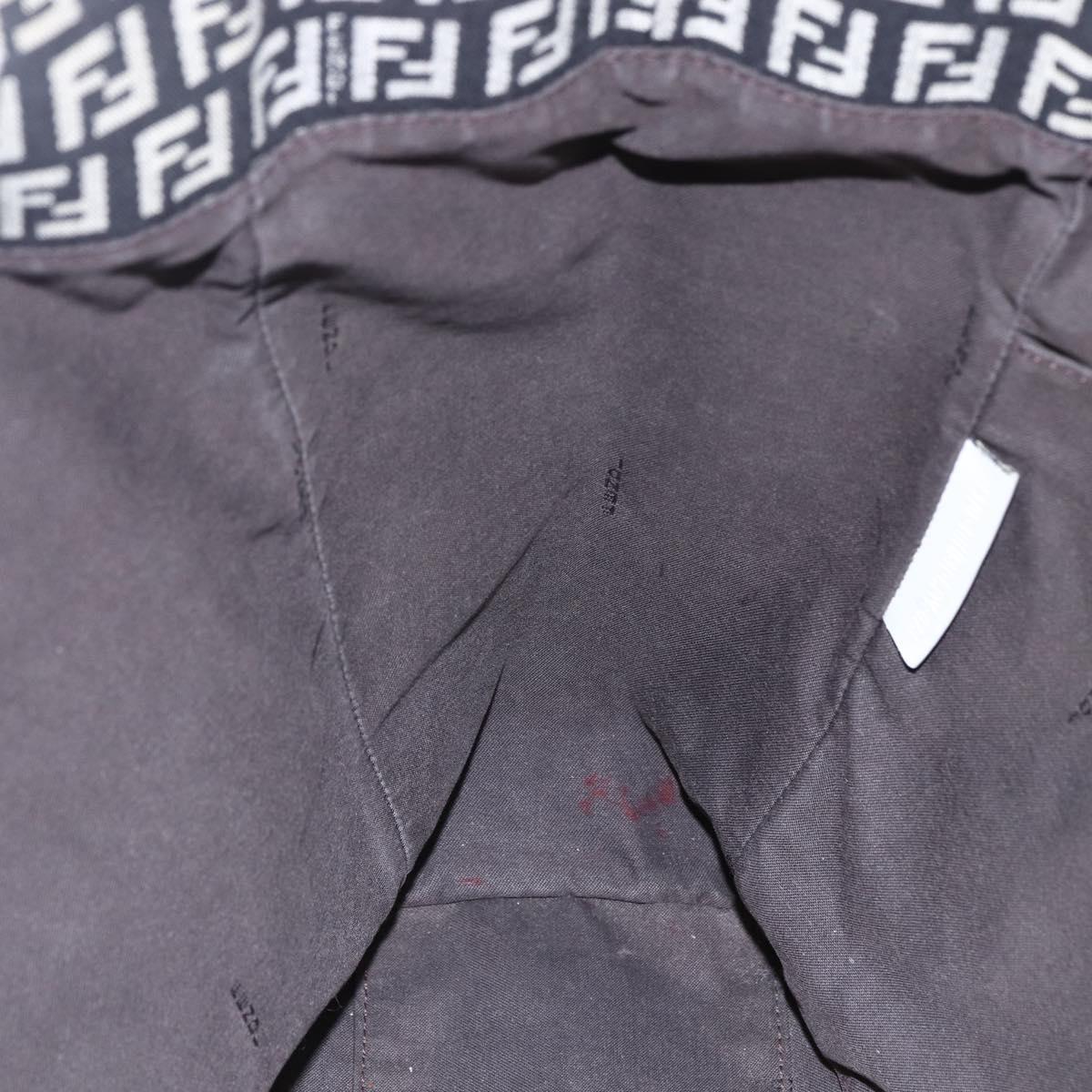 FENDI Zucchino Canvas Tote Bag Black Auth ep12149