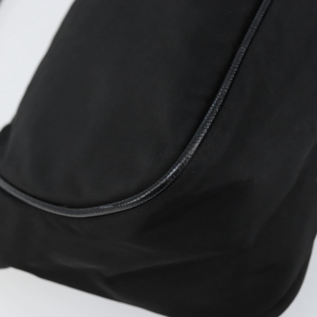 PRADA Hand Bag Nylon Black Silver Auth ep12152