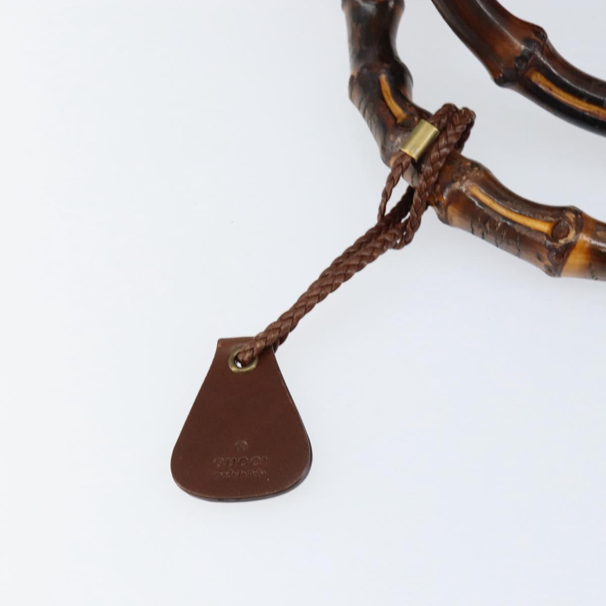 GUCCI Bamboo Hand Bag Canvas Beige 109129 Auth ep12156