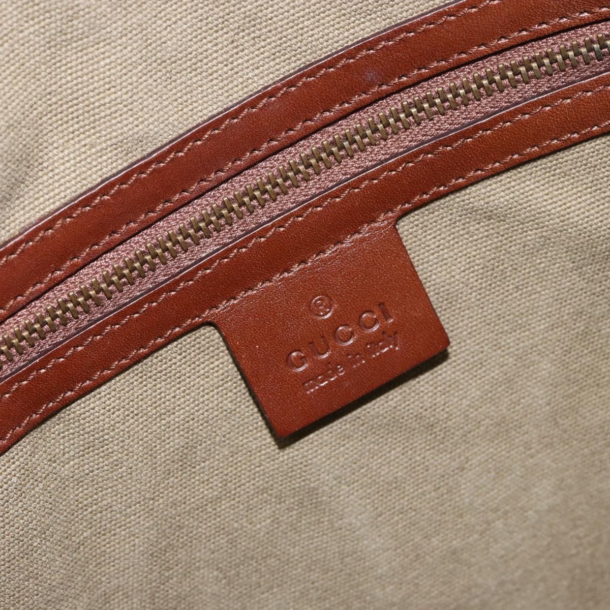 GUCCI Bamboo Hand Bag Canvas Beige 109129 Auth ep12156