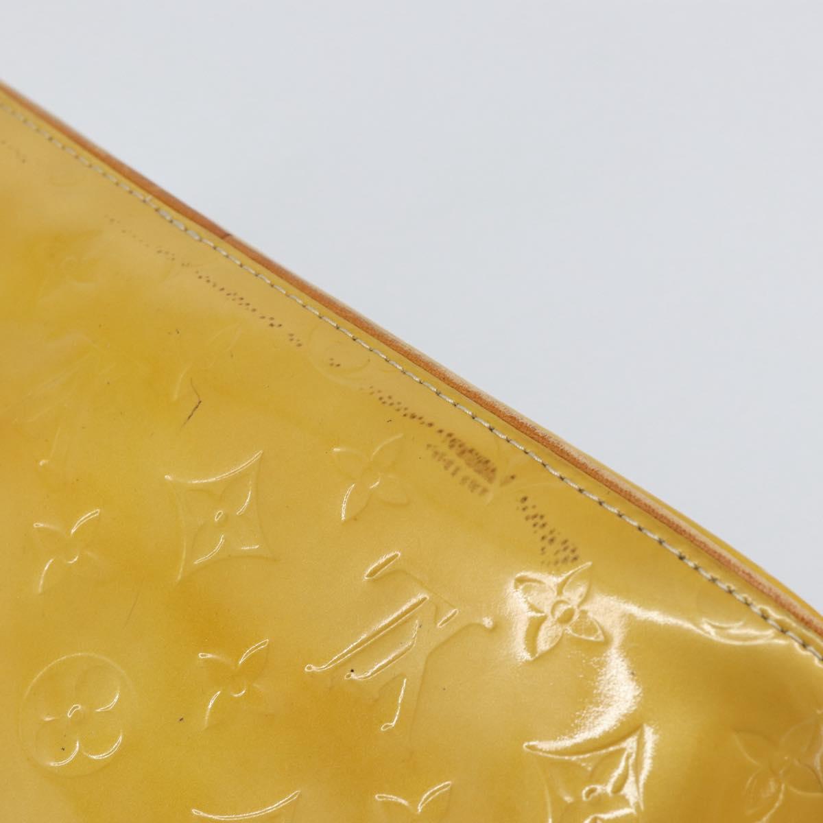 LOUIS VUITTON Monogram Vernis Houston Hand Bag Beige M91004 LV Auth ep12158