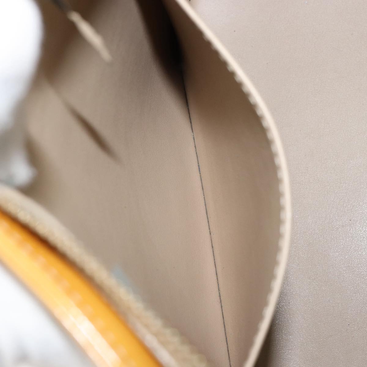 LOUIS VUITTON Monogram Vernis Houston Hand Bag Beige M91004 LV Auth ep12158