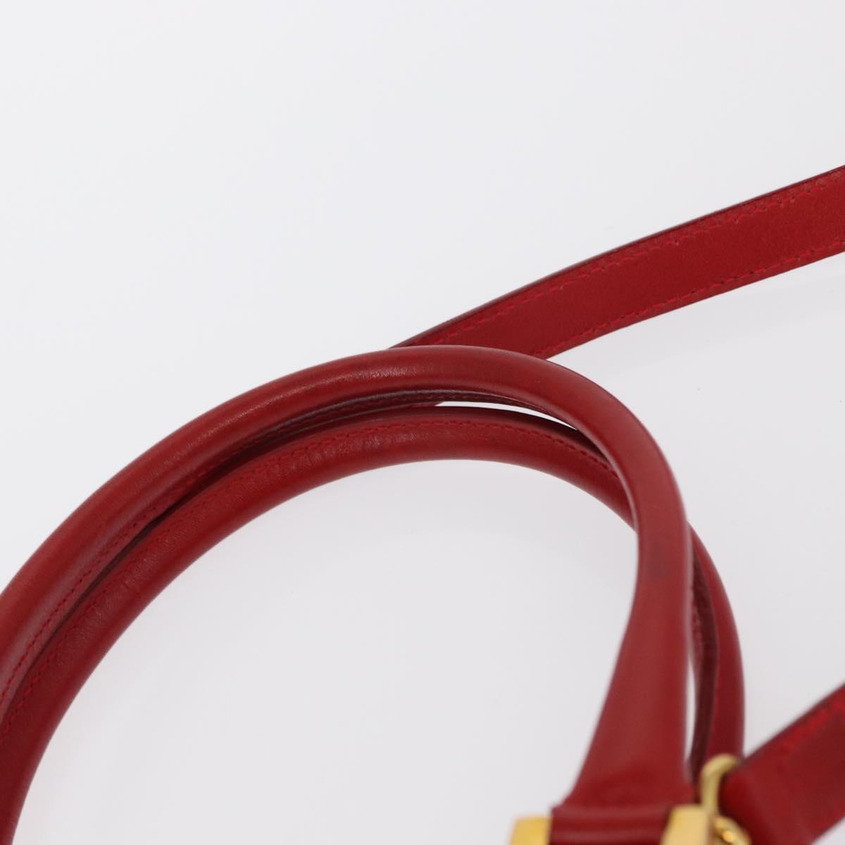 FENDI Hand Bag Canvas 2way Brown Gold Auth ep12165