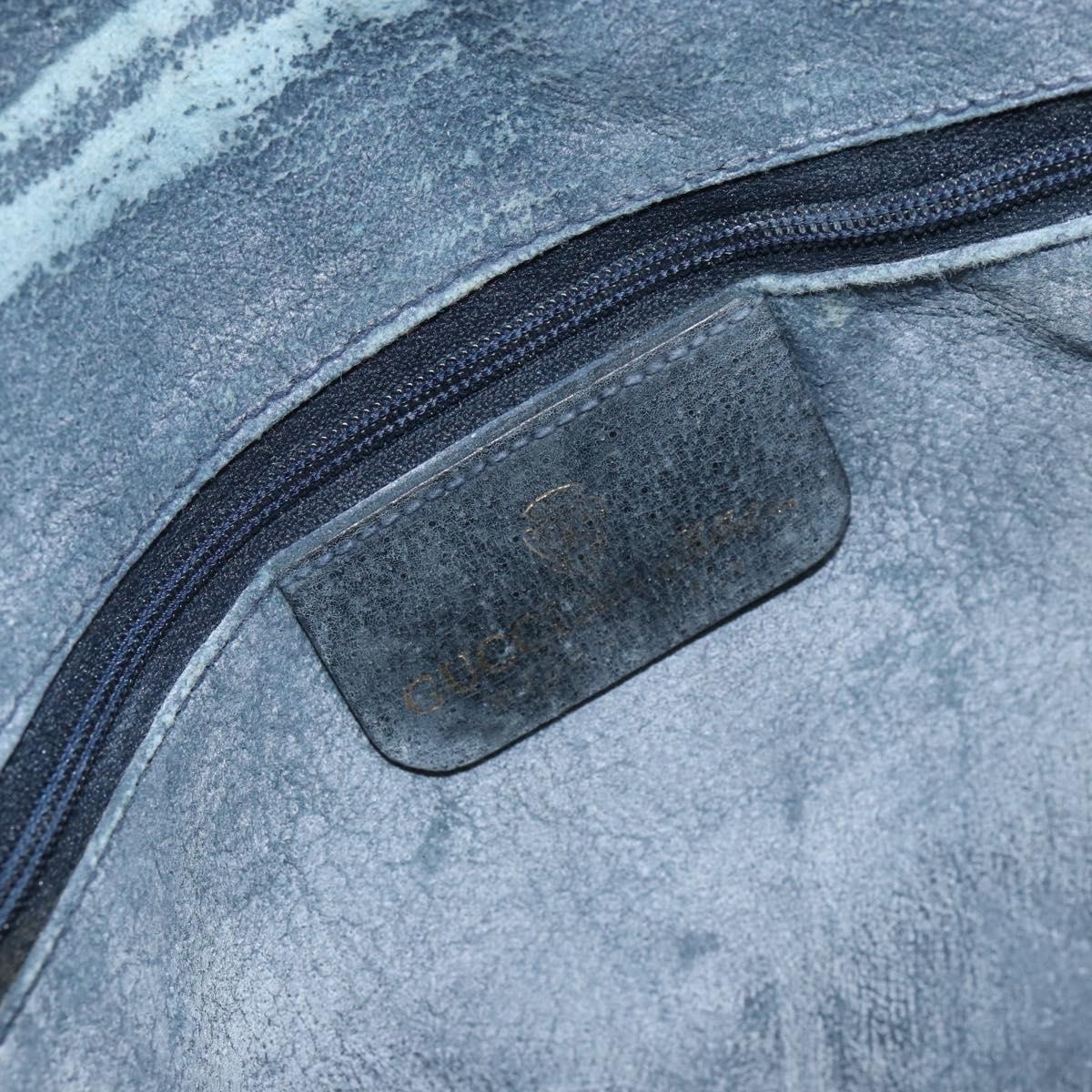 GUCCI GG Supreme Sherry Line Hand Bag PVC Navy Red 378 002 4466 Auth ep12166