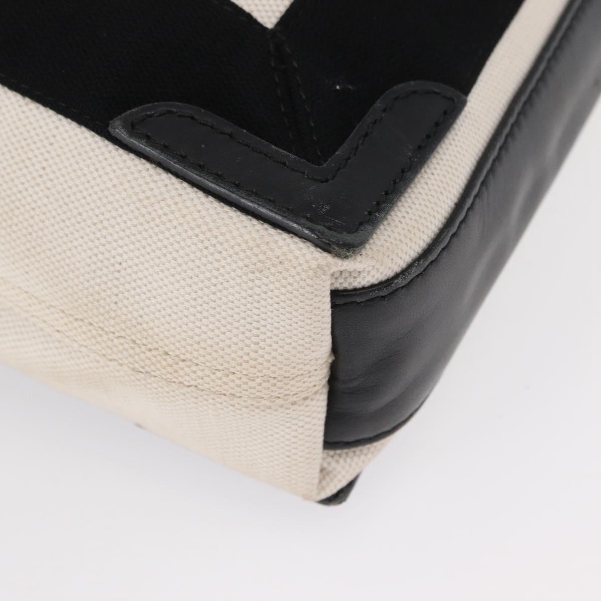 BALENCIAGA Navy Cabas XS Hand Bag Leather 2way White Silver 390346 Auth ep12167