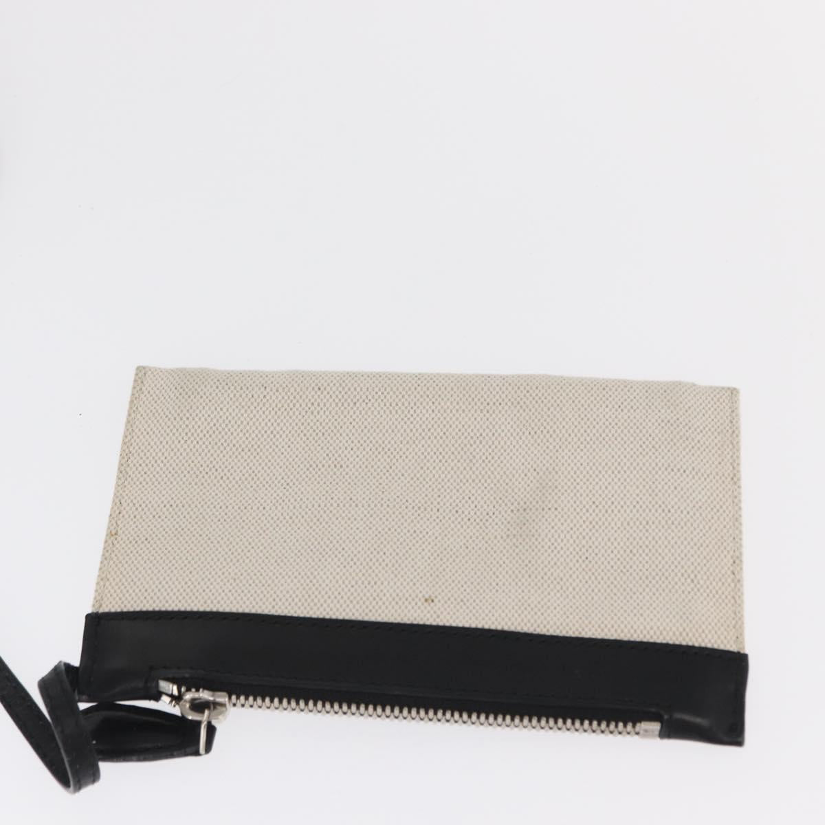 BALENCIAGA Navy Cabas XS Hand Bag Leather 2way White Silver 390346 Auth ep12167