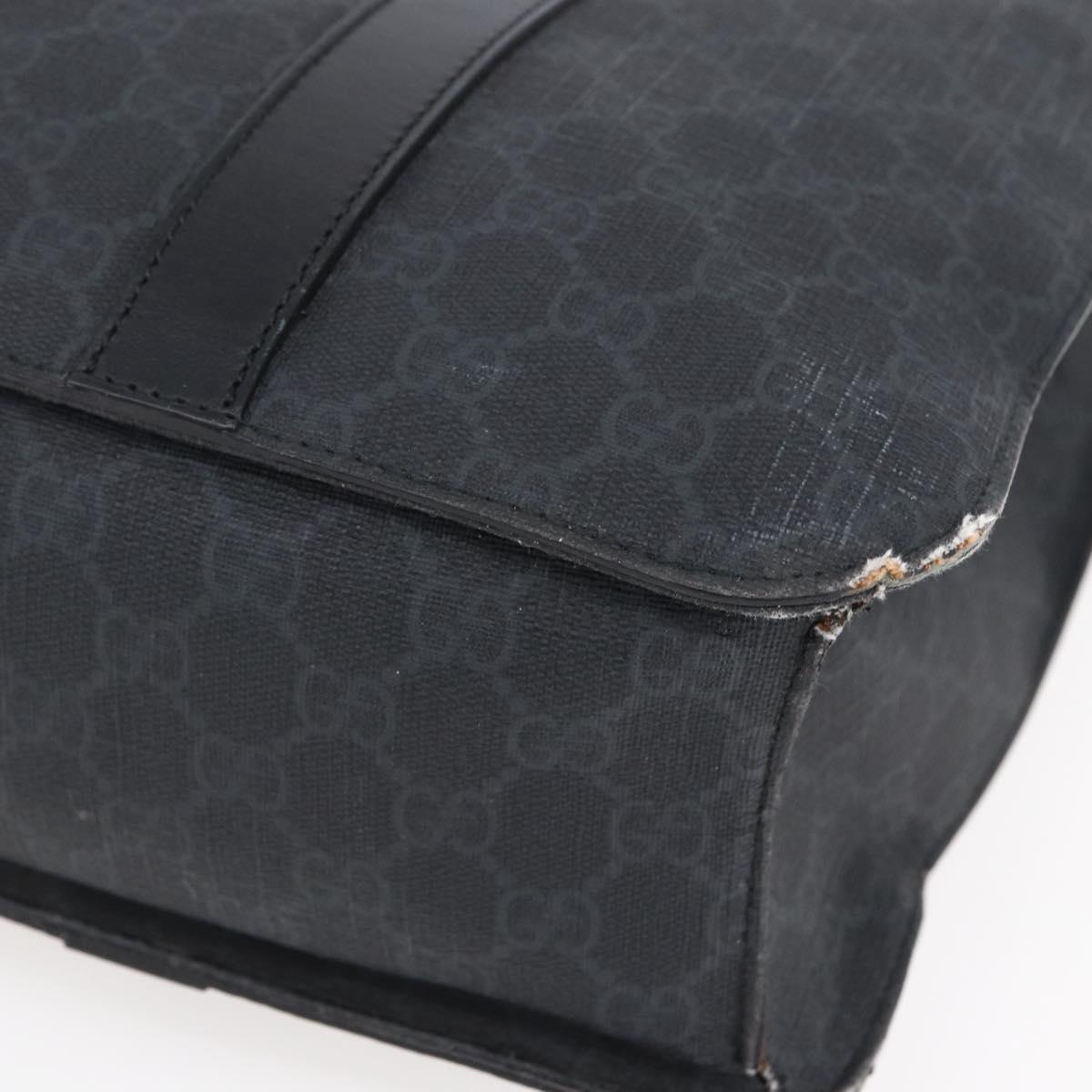 GUCCI GG Supreme Hand Bag PVC Black 322072 Auth ep12169
