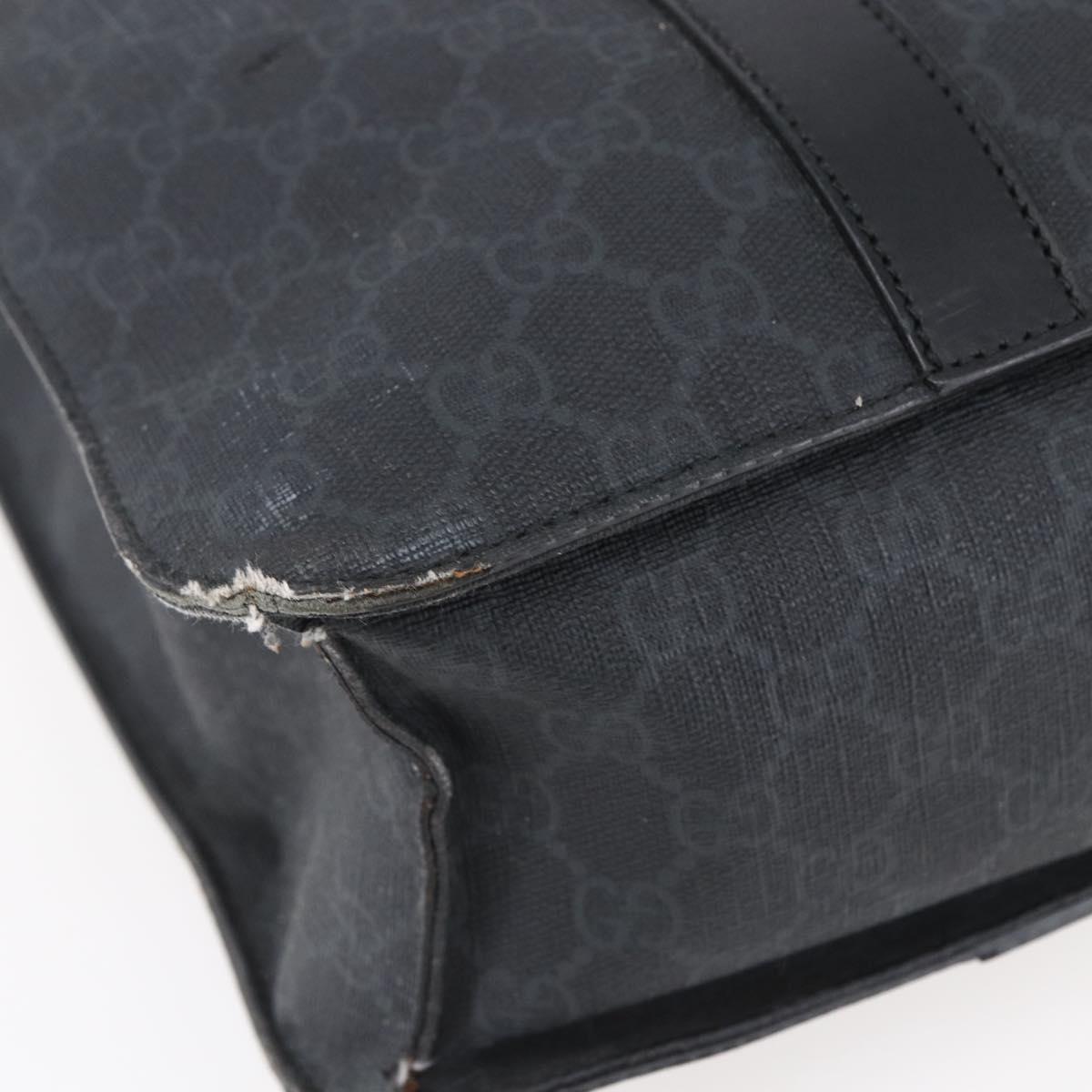 GUCCI GG Supreme Hand Bag PVC Black 322072 Auth ep12169