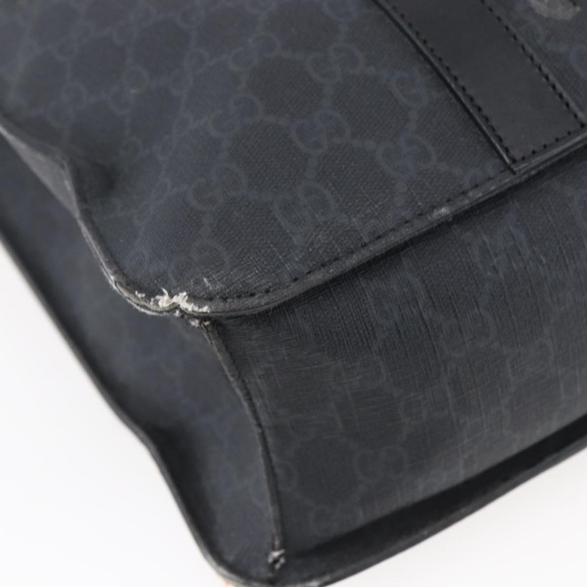 GUCCI GG Supreme Hand Bag PVC Black 322072 Auth ep12169