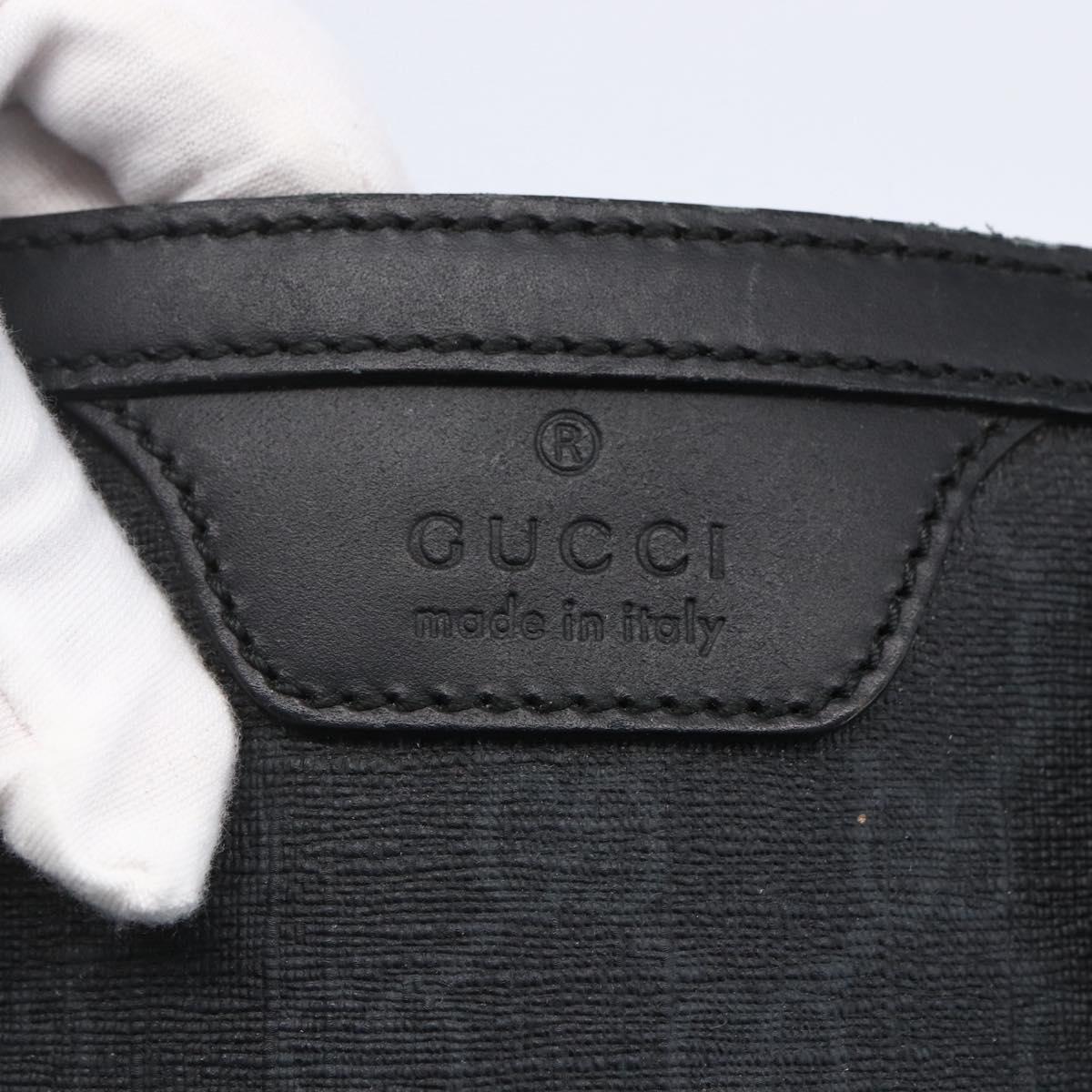 GUCCI GG Supreme Hand Bag PVC Black 322072 Auth ep12169