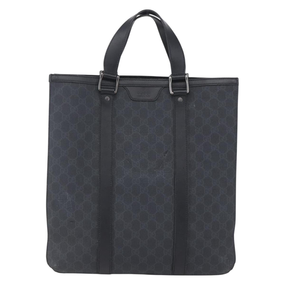 GUCCI GG Supreme Hand Bag PVC Black 322072 Auth ep12169