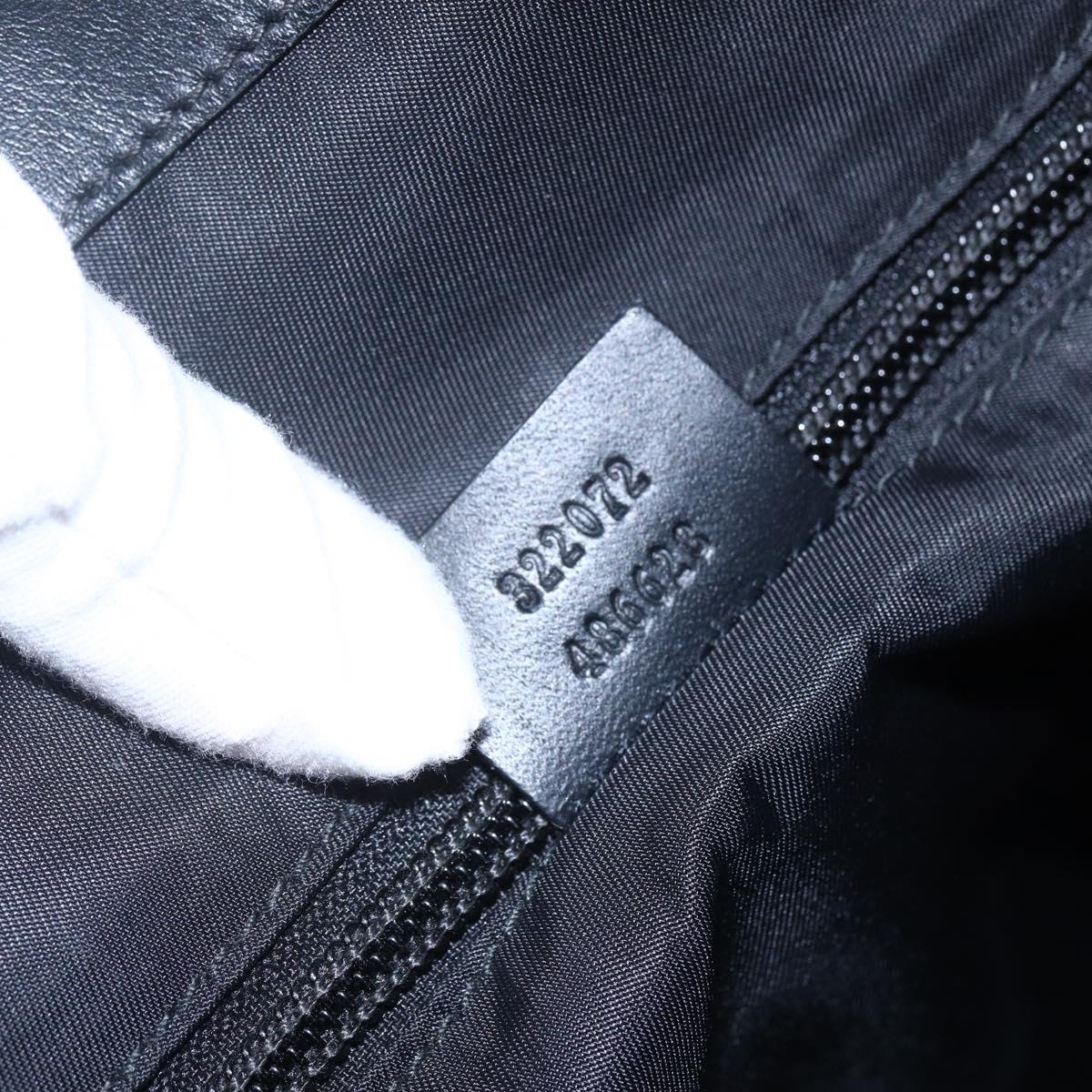 GUCCI GG Supreme Hand Bag PVC Black 322072 Auth ep12169
