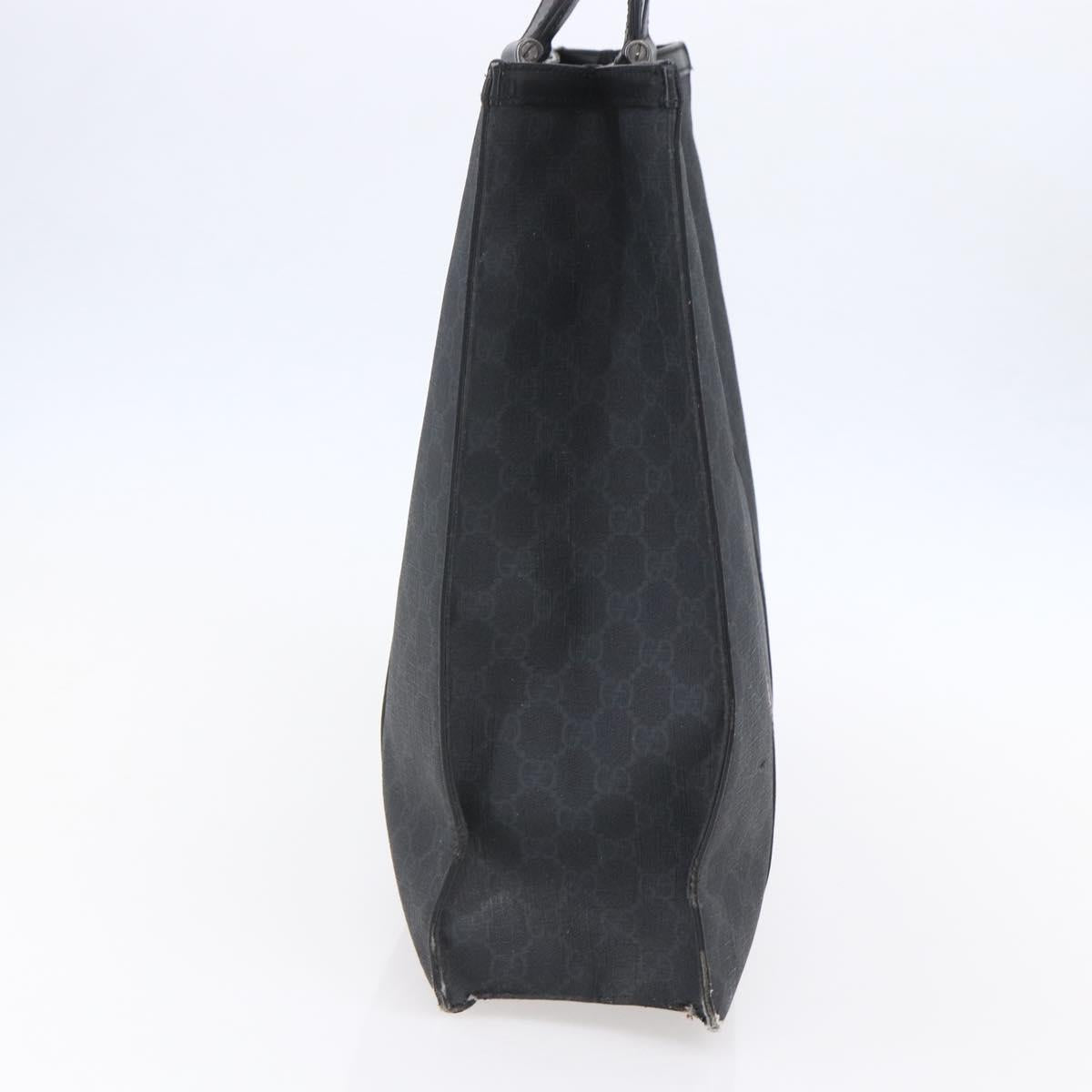 GUCCI GG Supreme Hand Bag PVC Black 322072 Auth ep12169