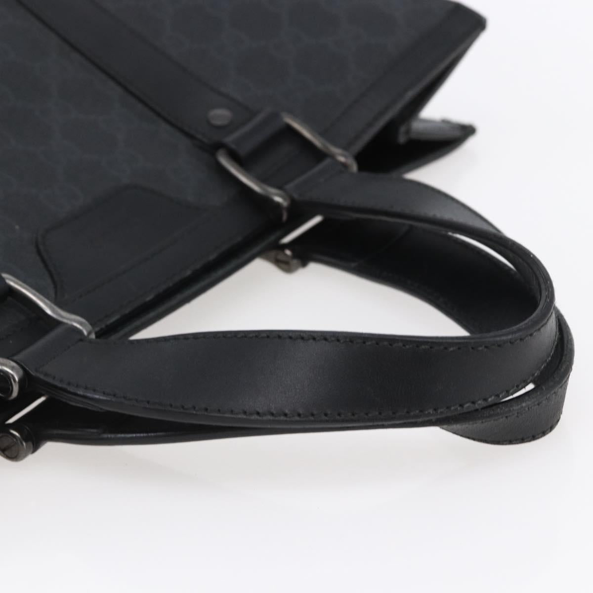 GUCCI GG Supreme Hand Bag PVC Black 322072 Auth ep12169