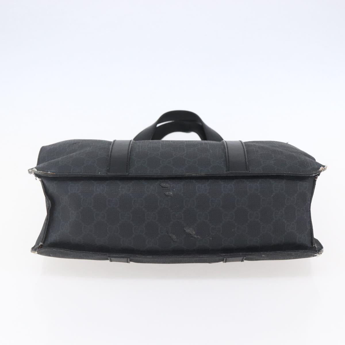 GUCCI GG Supreme Hand Bag PVC Black 322072 Auth ep12169