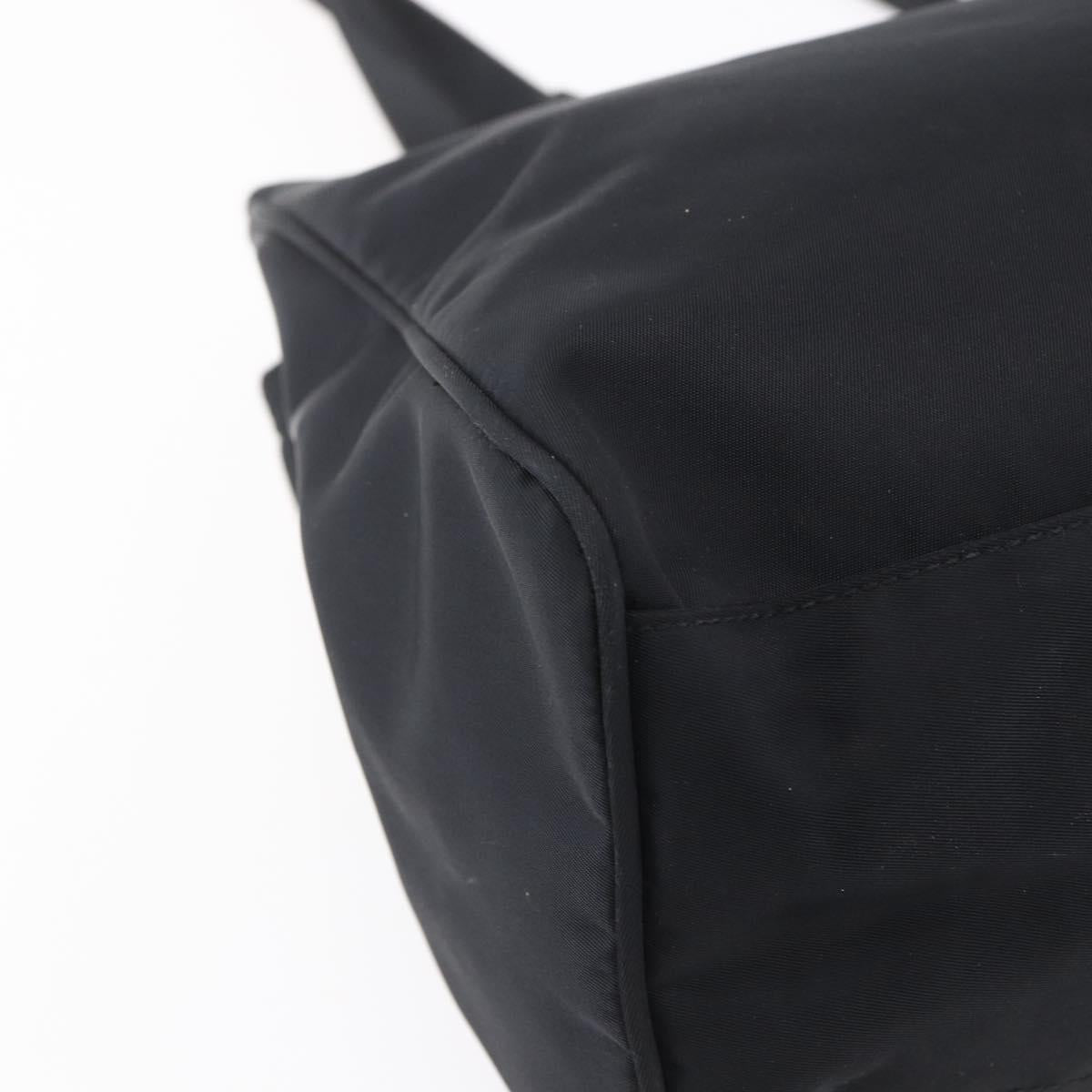 FENDI Tote Bag Nylon Black Silver Auth ep12172