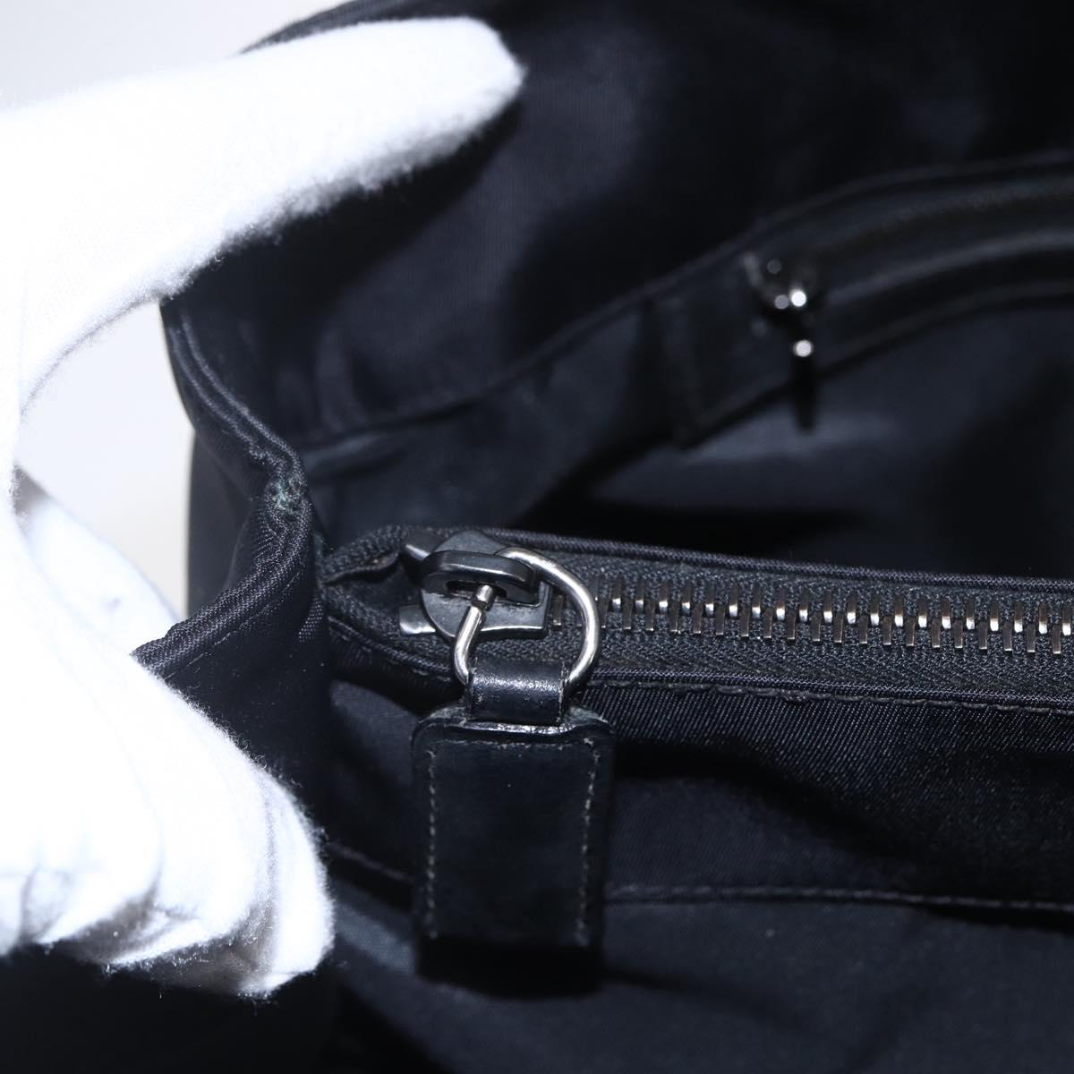 FENDI Tote Bag Nylon Black Silver Auth ep12172