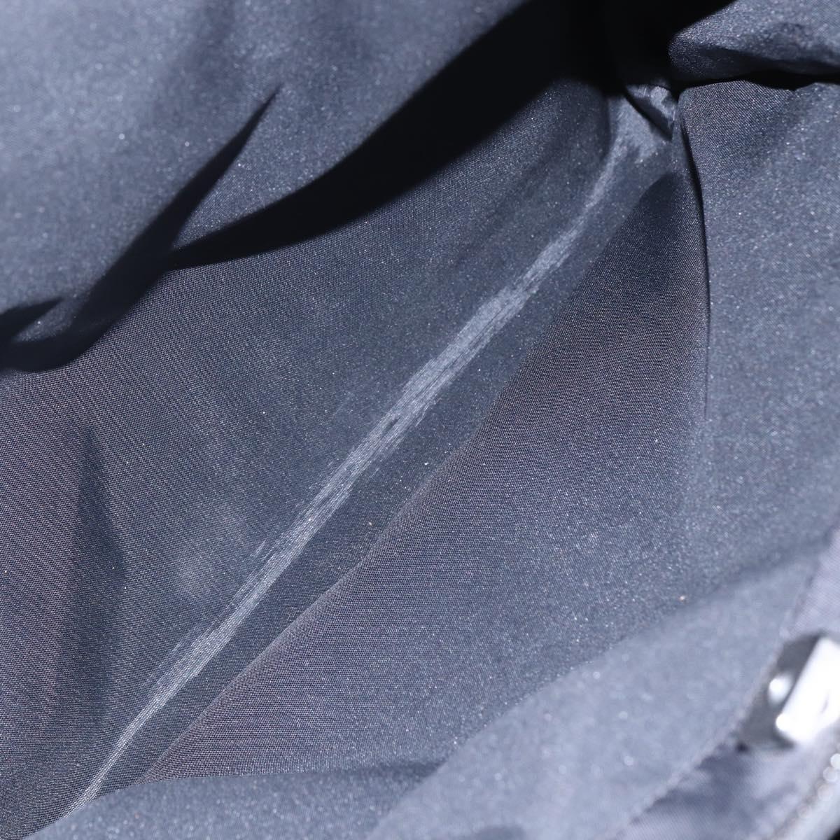 FENDI Tote Bag Nylon Black Silver Auth ep12172