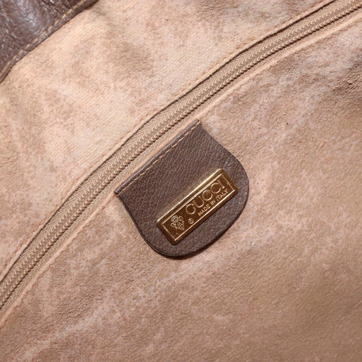 GUCCI GG Supreme Shoulder Bag PVC Beige Gold Auth ep12173