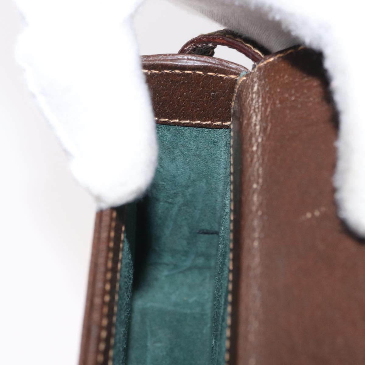 GUCCI Cigar Case Shoulder Bag Leather Brown Auth ep12178