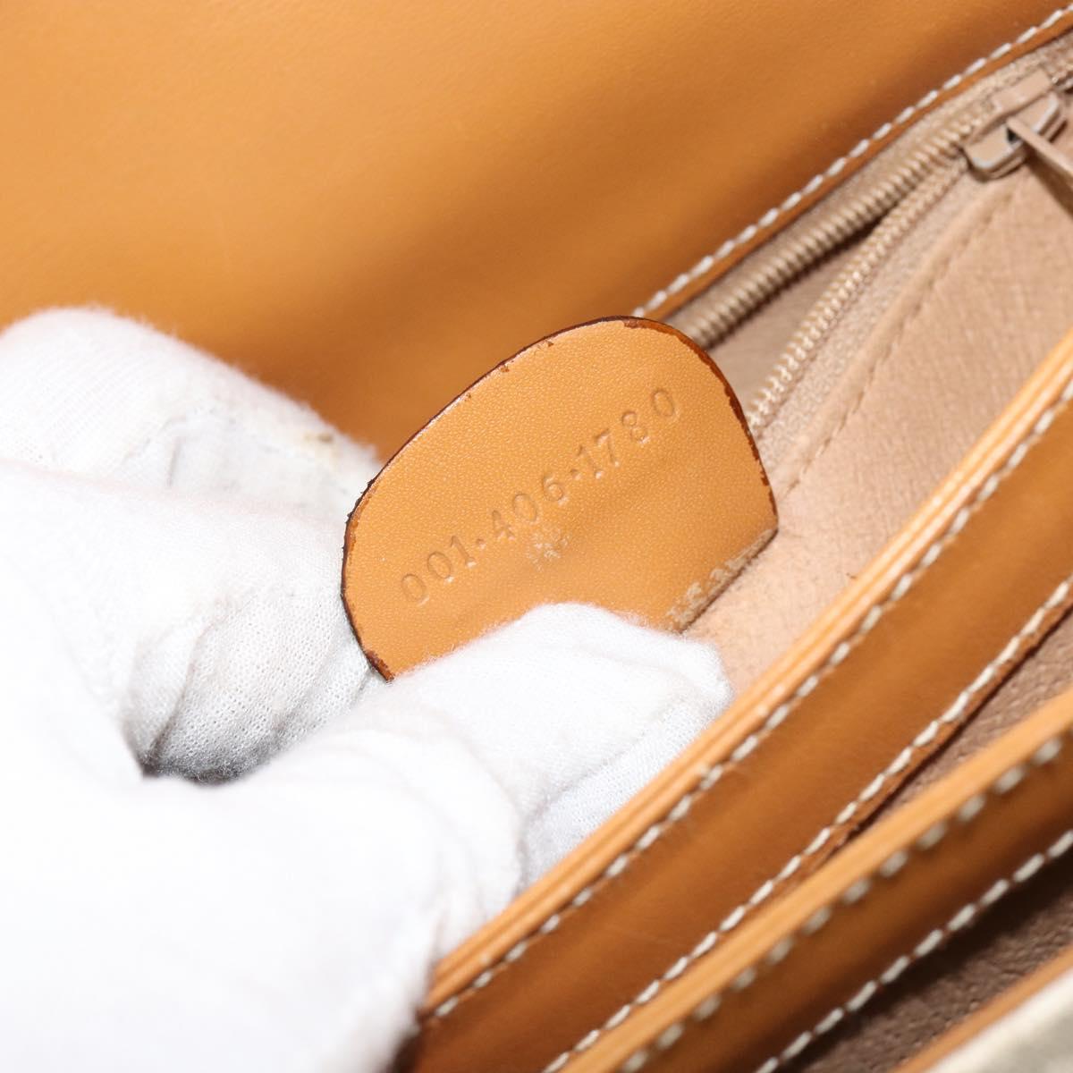 GUCCI Micro GG Supreme Shoulder Bag PVC Ivory Gold 001 406 1780 Auth ep12179