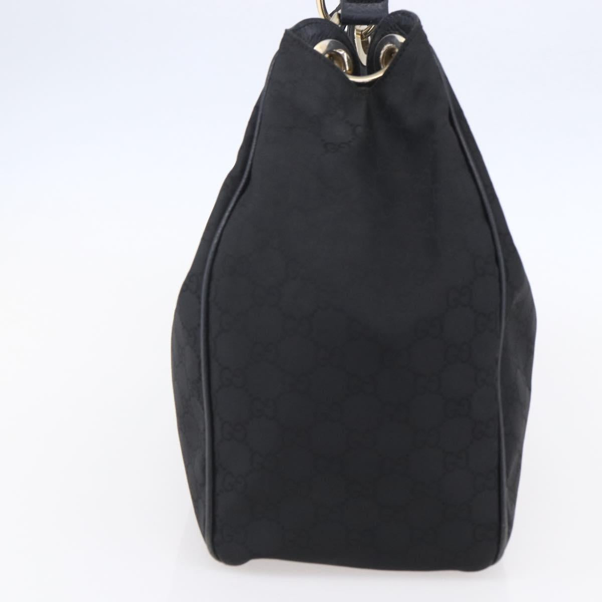 GUCCI GG Canvas Shoulder Bag Outlet Black Gold 257268 Auth ep12181