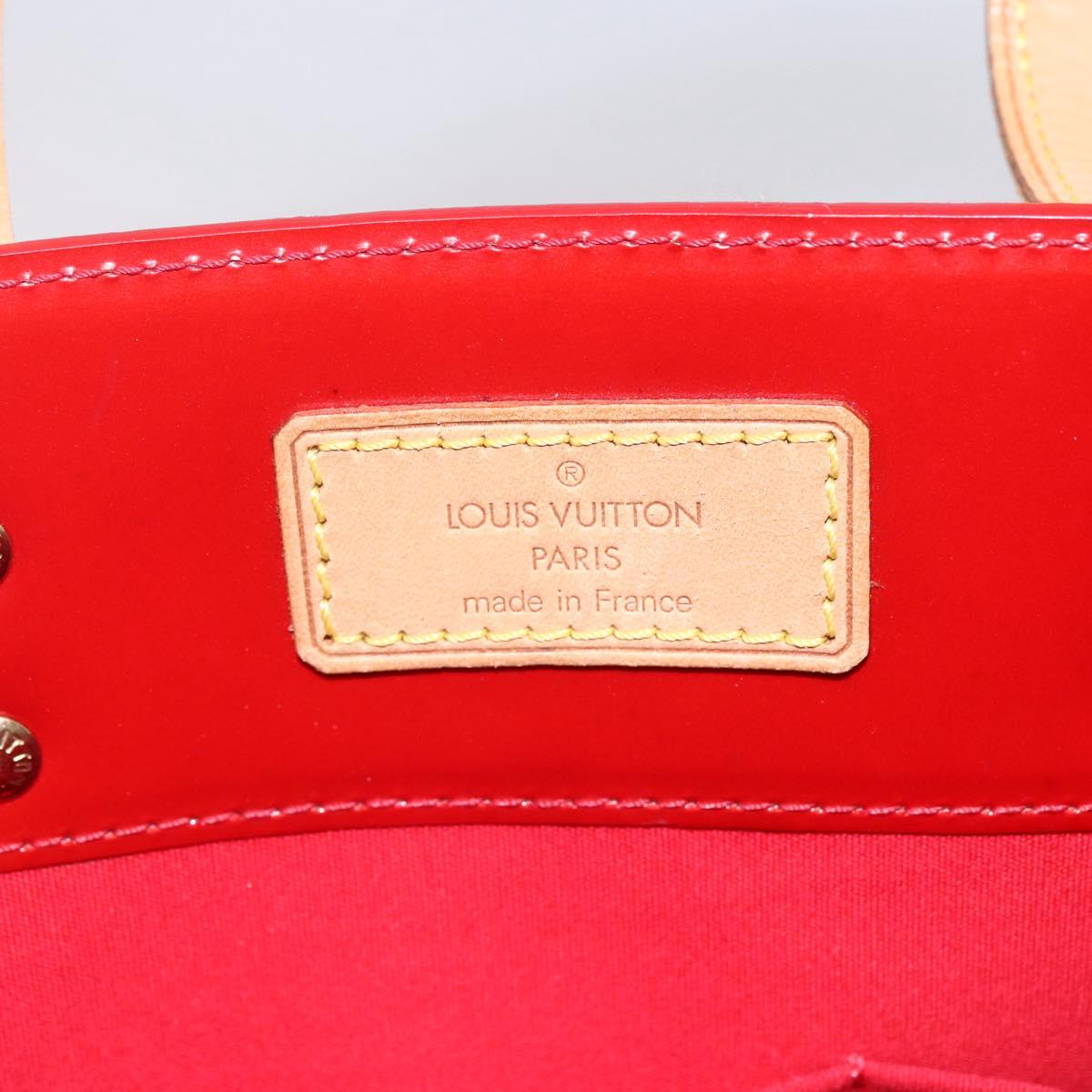 LOUIS VUITTON Monogram Vernis Reade MM Hand Bag Red Rouge M91086 LV Auth ep12185