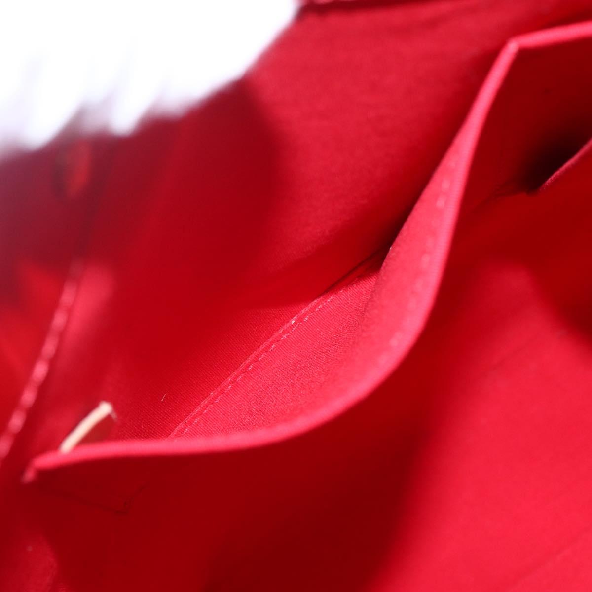 LOUIS VUITTON Monogram Vernis Reade MM Hand Bag Red Rouge M91086 LV Auth ep12185