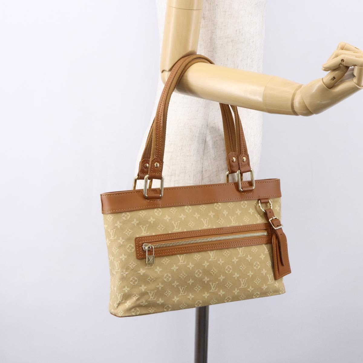 LOUIS VUITTON Monogram Mini Lucille PM Hand Bag Beige M92684 LV Auth ep12187V