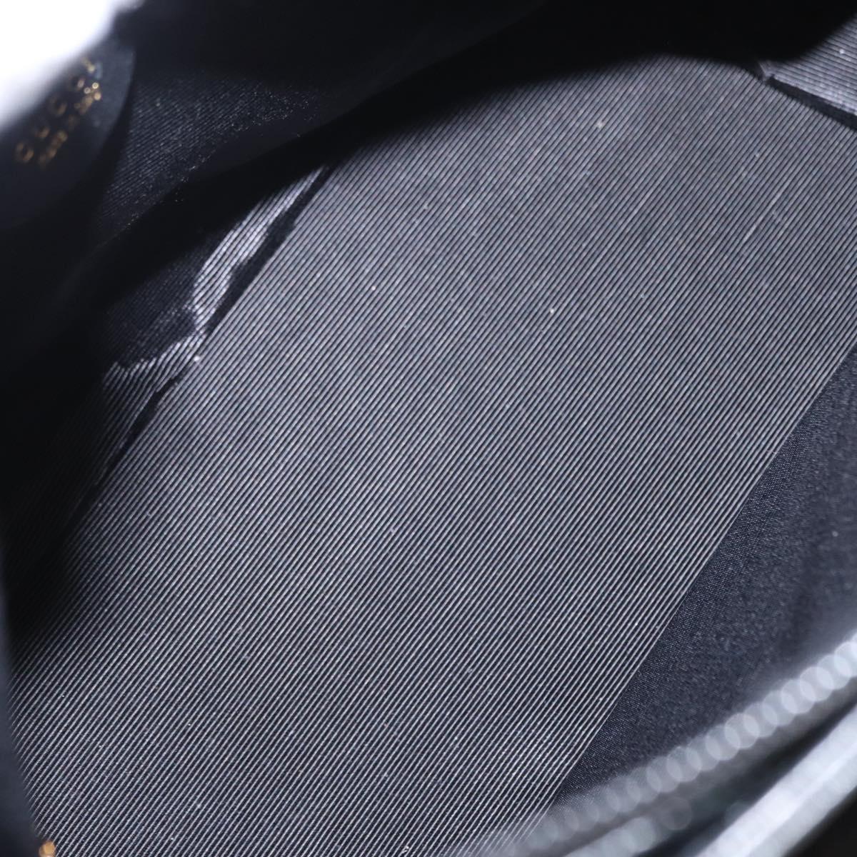 GUCCI Bamboo Hand Bag Leather 2way Black Gold 002 3754 0508 Auth ep12188