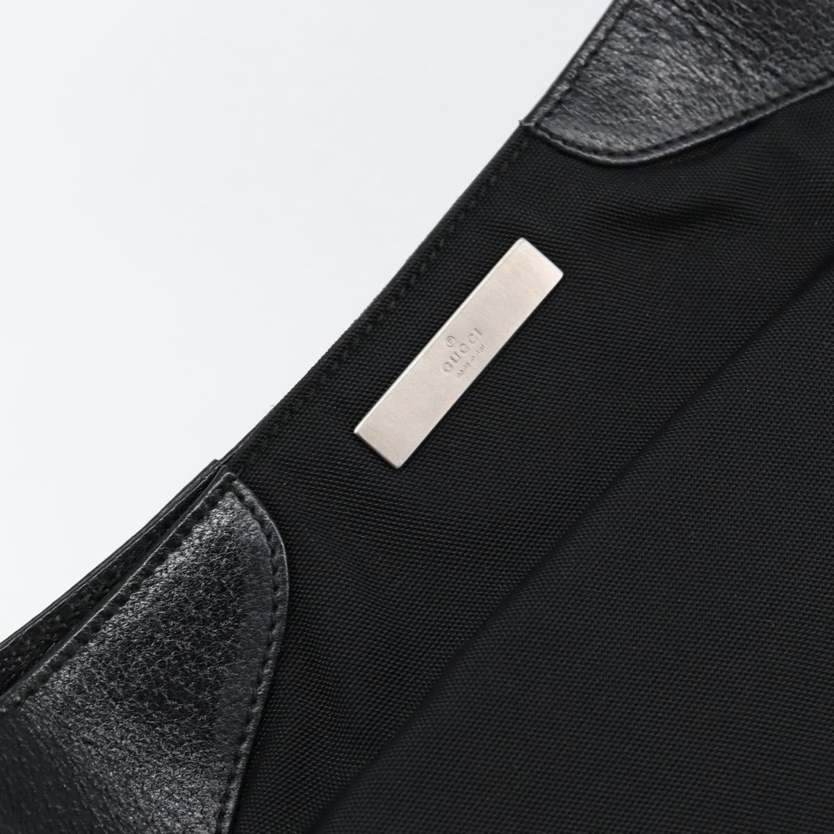 GUCCI Shoulder Bag Nylon Black Silver 001 3305 Auth ep12191