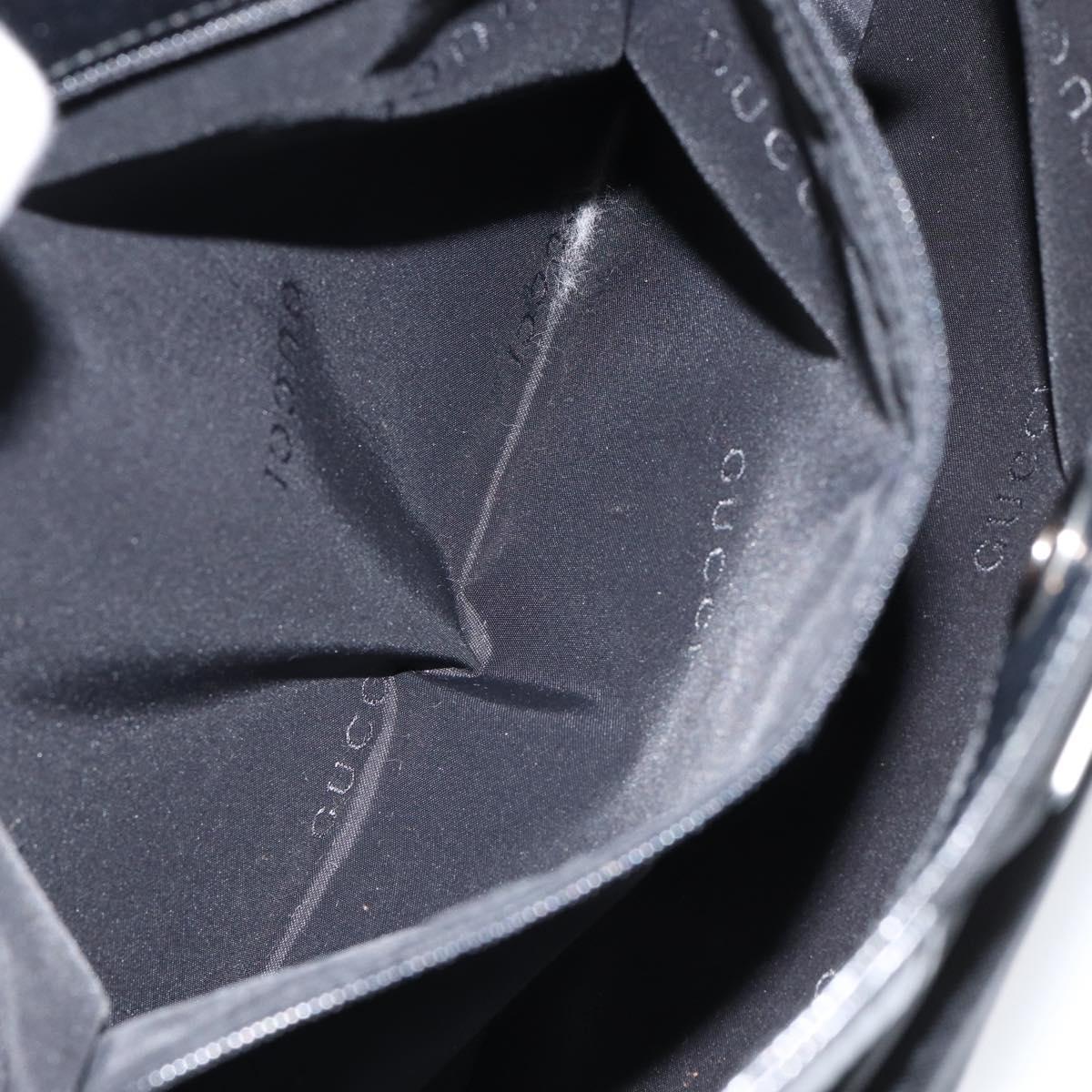 GUCCI Shoulder Bag Nylon Black Silver 001 3305 Auth ep12191