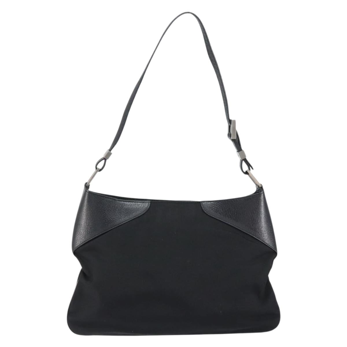 GUCCI Shoulder Bag Nylon Black Silver 001 3305 Auth ep12191