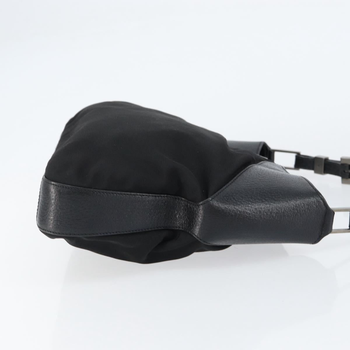 GUCCI Shoulder Bag Nylon Black Silver 001 3305 Auth ep12191