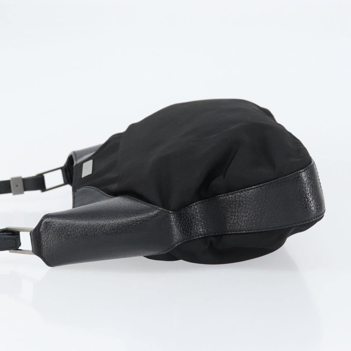 GUCCI Shoulder Bag Nylon Black Silver 001 3305 Auth ep12191