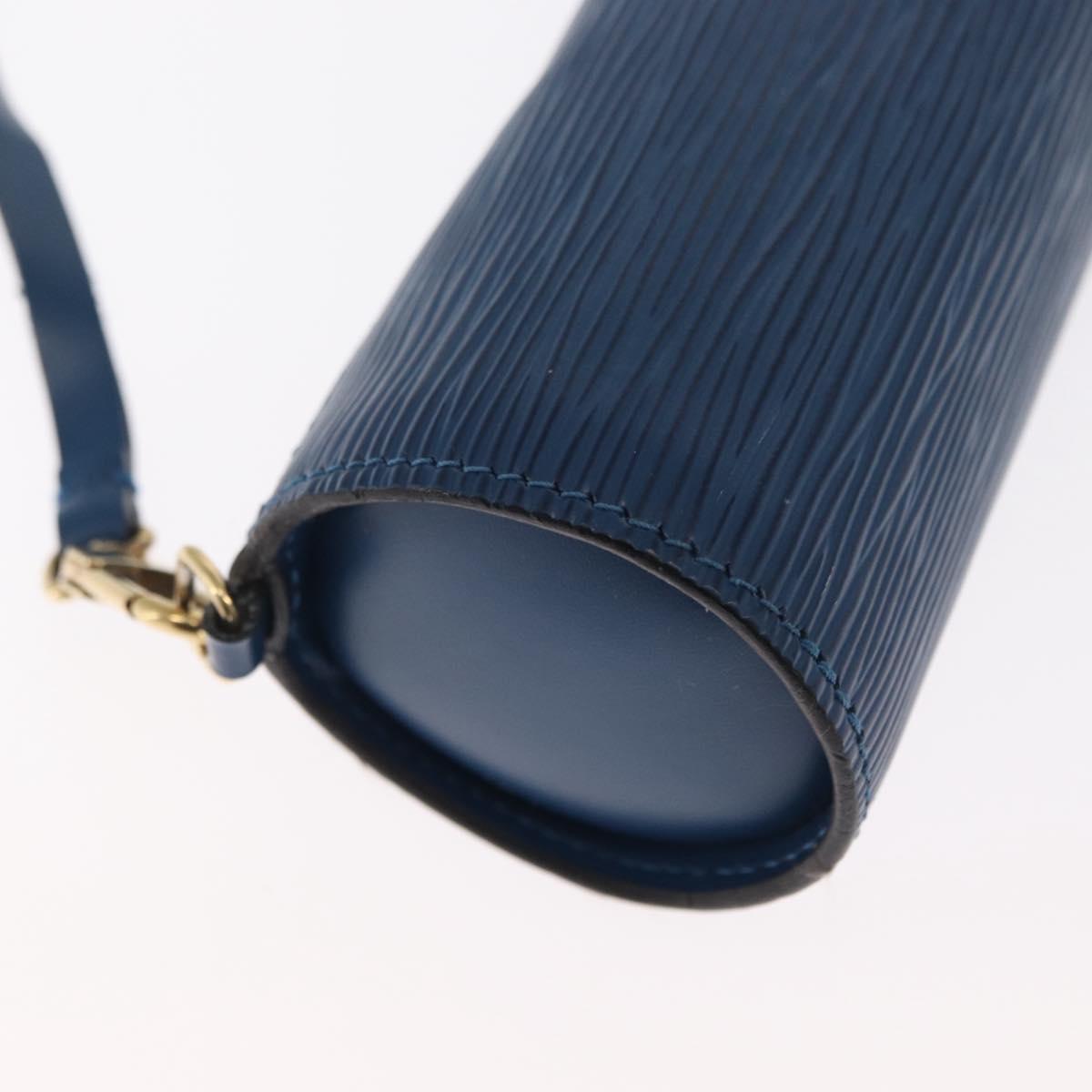 LOUIS VUITTON Epi Soufflot Pouch Pouch Blue LV Auth ep12199