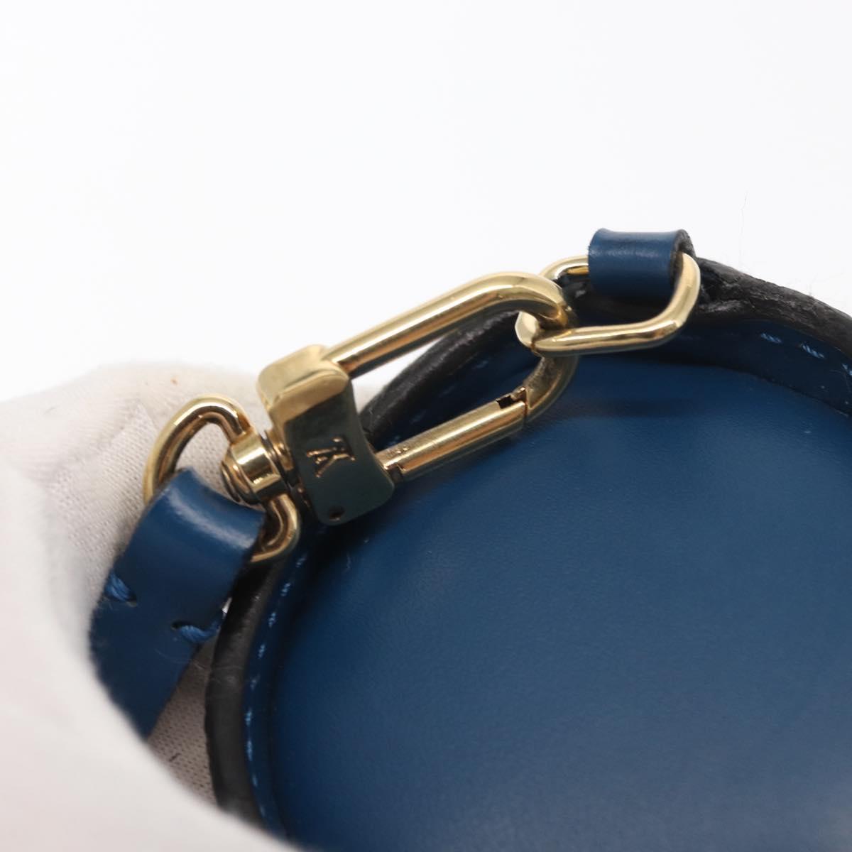 LOUIS VUITTON Epi Soufflot Pouch Pouch Blue LV Auth ep12199