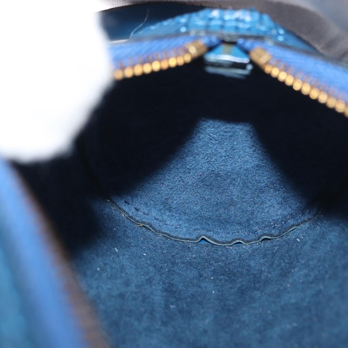 LOUIS VUITTON Epi Soufflot Pouch Pouch Blue LV Auth ep12199